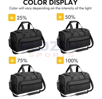 Sac de sport en toile moderne de luxe personnalisé, fermeture à glissière, utilisation en salle de sport, boxe, doublure en nylon imperméable, grande capacité 30-40L