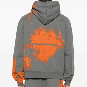 Sudadera con capucha minimalista de peso pesado para hombre, forro polar de algodón orgánico de 500 GSM, ajuste extragrande, perfecto para los amantes de la comodidad - Product Image 4