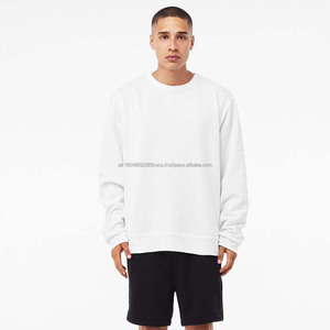 Venta al por mayor de sudaderas con capucha personalizadas Logo de gran tamaño 370g 100% algodón Unisex Street Terry Casual suelta hombres sudaderas con capucha de cuello redondo - Product Image 4