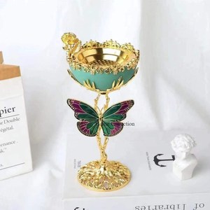 Quemador de incienso Bakhoor de lujo con color y tamaño personalizados, venta al por mayor, fragancia para el hogar de Color dorado y azul de forma grande de la India - Product Image 3