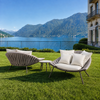Lit de repos tressé en corde imperméable pour extérieur, idéal pour hôtels, resorts et piscines – Mobilier hôtelier personnalisé OEM