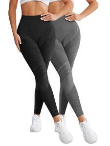Mallas personalizadas para mujer, pantalones de yoga de cintura alta, ropa deportiva para gimnasio, Medias sin costuras, ropa deportiva directa de fábrica al por mayor OEM - Product Image 2