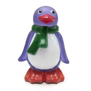 Commercio all'ingrosso carino articolo regalo personalizzato plastica PVC senza ftalati salvadanaio in vinile pinguino salvadanaio