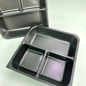 Cajas de plástico PET PS PP utilizadas para embalaje-Bandejas de plástico de supermercado multiusos para guardar carne fresca - Product Image 1