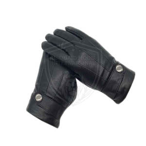 Gants en cuir élégants à coupe flexible Gants en cuir de vachette de qualité supérieure avec paume antidérapante et doublure douce - Product Image 6