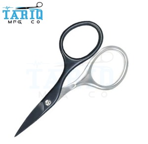 Nouveauté 2023 ciseaux à ongles à cuticules couleur noir et argent allemand en acier inoxydable soin des ongles ciseaux à ongles à cuticules - Product Image 1