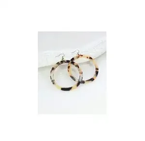 Pendientes colgantes de moda de cuerno y resina Diseño único con estilo - Product Image 5