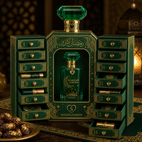 Coffret Cadeau Calendrier de l'Avent Beauté Saint-Valentin, Boîte de Présentation en Carton avec Tiroir pour Cosmétiques et Petits Cadeaux