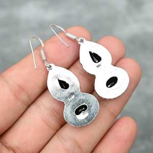 Black <b>Onyx</b> <b>Earrings</b> 925 Sterling Silver Handmade Jewelry Gemstone <b>Earrings</b> Gift For Her - Product Image 2