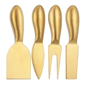 4 Piece Indian Design <b>Cheese</b> <b>Set</b> Made Stainless Steel With Stainless Steel Handle Cutlery Gift Box Party From India - Product Image 1