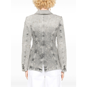 Chaqueta de mezclilla de moda Chaqueta de mezclilla de lujo para mujer Temperamento Casual Moda Outwear Chaqueta de alta calidad para mujer - Product Image 4