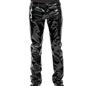 Pantalones de cuero para hombre hechos con material de alta calidad 100%, pantalones de cuero personalizados transpirables a precio barato al por mayor - Product Image 4