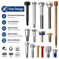 Vis de machine M2 M3 M4 M5 en acier au carbone, acier inoxydable, titane, à tête hexagonale, boutonnière, moletée, finition noire