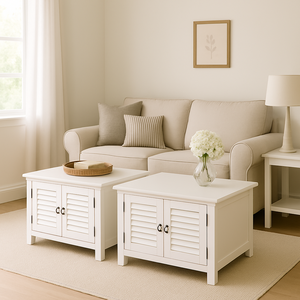 <b>white</b> side table 2, disassembling flat pack furniture, Vietnam manufacturer, Non-toxic water base finishing, strong construction - Product Image 1