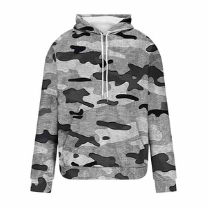 เสื้อฮู้ดผู้ชายแบบหนา พิมพ์ลายพรางแบบกำหนดเอง - Product Image 3