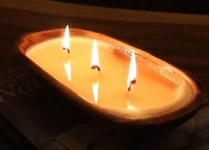 Bol à bougie en bois de meilleure qualité bol à pâte dernière forme ovale avec logo de taille personnalisée pour l'article de décoration de Noël Diwali - Product Image 2