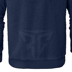 Couleur personnalisée décontracté hommes Sherpa sweat-shirt grande taille 100% coton hiver mode Design solide motif respirant séchage rapide - Product Image 6