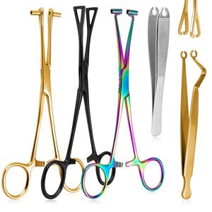 1 ud. Set de Instrumentos Coloridos para Piercing Corporal, Pinzas de Acero Quirúrgico para Septum, Cartílago y Lengua, Certificado CE Clase I - Product Image 1