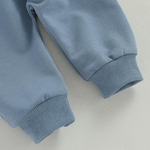 Ropa deportiva unisex para niños en blanco liso de invierno, Conjunto de sudadera con capucha de 2 piezas, ropa para niños, chándal para niños, chándales para niños - Product Image 5