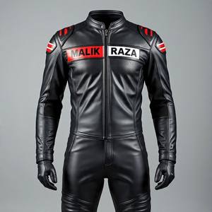 Combinaison en cuir de moto de course professionnelle 1 pièce Armure approuvée CE Logo personnalisé OEM-Fabriqué au Pakistan - Product Image 6