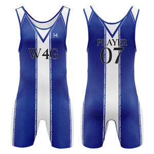 Wear 4 Games Custom Men's Team Wrestling Singlet Tights with Adjustable <b>Strap</b> Pull On & <b>Velcro</b> Closure Custom Team Name Logo - Product Image 6