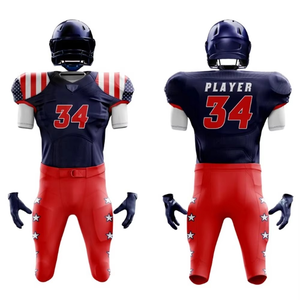 เครื่องแบบอเมริกันฟุตบอลขนาดใหญ่พิเศษเสื้อเจอร์ซีย์สั้นระบายอากาศได้ดีแห้งเร็วฤดูร้อนออกแบบได้ตามต้องการ - Product Image 1