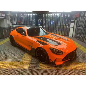 Pièces automobiles les mieux classées pour mercedes-benz <span class=keywords><strong>AMG</strong></span> <span class=keywords><strong>GTS</strong></span> mise à niveau série noire demi-kit de carrosserie en fibre de carbone pare-chocs de voiture calandre becquet de capot - Product Image 1