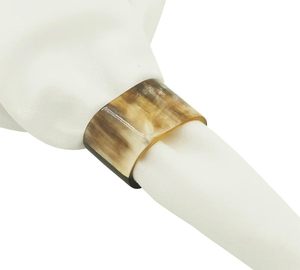 Anneau de serviette indien fait à la main en corne de buffle d'eau naturelle Table à manger décoration de mariage porte-mouchoir d'ombre naturelle pour les fêtes - Product Image 3