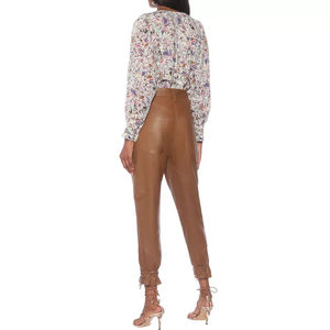 Pantalones de Cuero Sintético de Cintura Alta para Mujer, Cierre de Cremallera, Ajustados, Estilo Delgado, Transpirables, Casuales para la Temporada de Primavera - Product Image 3