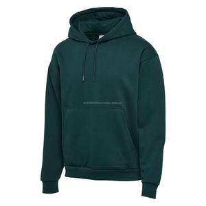 Sudadera con Capucha de Forro Polar para Hombre, Estilo Casual, Diseño Sólido, Ajuste Holgado, Transpirable, Impresión Digital, Poliéster y Algodón - Product Image 1