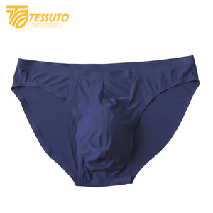 La mejor oferta de ropa interior cómoda de secado rápido para hombre, ropa interior sin costuras de algodón Spandex, Bóxer corto con estampado de logotipo a rayas personalizado Oem - Product Image 2