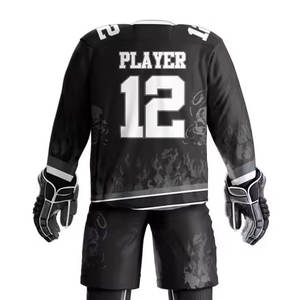 Logotipo de número personalizable Nuevo uniforme de entrenamiento de hockey sobre hielo Soporte para camisetas de rugby Monos Ropa deportiva de tipo hockey - Product Image 5