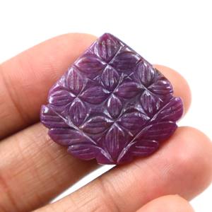 Rubis rouge naturel sculpté en cabochon, pierre précieuse, rubis sculpté à la main, pierre lisse, fournisseur en gros pour bijoux - Product Image 1