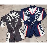 Ensemble de survêtement coupe-vent en nylon, veste et short, demi-zip, imprimé par sublimation, léger, deux pièces