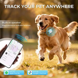 Collier de suivi GPS miniature pour chien avec suivi d'activité intelligent Bluetooth (Android & iOS) en nylon, sans frais mensuels - Product Image 2