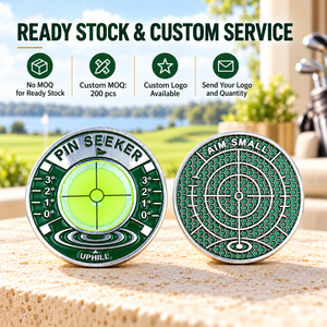 OEM Custom Golf Green Reader Bubble Level 40mm Double Sided Theme Design Putting Accessory for Golf Brands and Distributors - Product Image 6