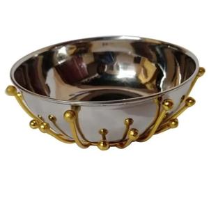 Tazón de fruta de almacenamiento de alimentos de forma personalizada pulido brillante ecológico hecho a mano decorativo comida postre servir tazón profundo de Metal - Product Image 6