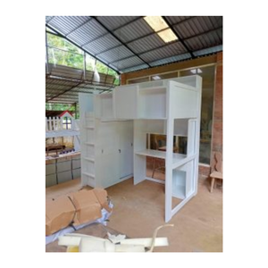 CIPUNG, aparador de madera de caoba maciza elegante, gabinete de buffet moderno con amplio espacio de exhibición de almacenamiento para cama de comedor - Product Image 1