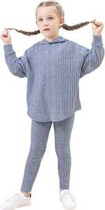 Conjuntos de chándal de poliéster/algodón para niños, cuello alto, manga larga, cremallera, informal, invierno, 2 piezas, sólido - Product Image 2