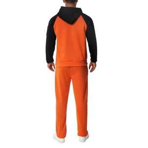 Conjunto de Sudadera con Capucha y Pantalones Deportivos Unisex de Diseño Dinámico con Bloques de Color, Estilo Oversize, Tejido de Felpa Gruesa Teñido Liso para Invierno - Product Image 2