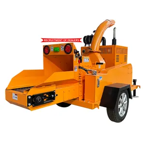 High Quality Industrial Large Hydraulic Diesel Wood Chipper Feeding Tree Branch Wood Chipper Machine