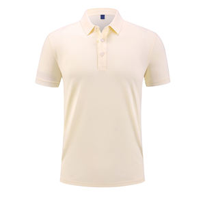 Qualité supérieure pour hommes pour chemises tricoté coton respirant Anti-rides séchage rapide décontracté solide grande taille à manches courtes - Product Image 3