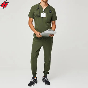 Uniforme de enfermera de manga corta personalizado, uniforme médico elástico para hospitales y spa, traje superior de enfermera para uso en salón de belleza - Product Image 1