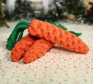 Carrot Cotton Rope <b>Pet</b> <b>Toy</b>, Chew <b>Toy</b> <b>for</b> Dogs and Cats, <b>Interactive</b> <b>Pet</b> <b>Toy</b>, Bunny <b>Toy</b>, <b>Pet</b> Gift, Rabbit Shaped Cotton Rope <b>Toy</b> - Product Image 1