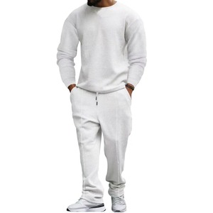 Spring and Autumn Two-piece Crewneck Long-sleeved <b>T</b>-<b>shirt</b> and Trousers Casual Sports <b>Suit</b> for Men - Product Image 5