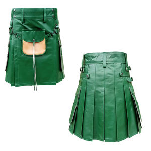 Diseño de logotipo personalizado, falda escocesa de cuero, suministro directo de fábrica disponible en diferentes tamaños y colores - Product Image 4