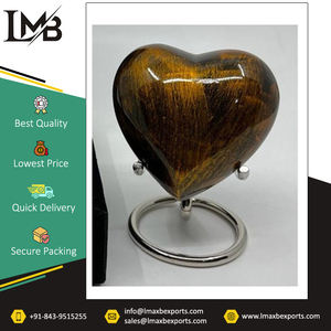 Urnas de cremación de corazón hechas con material de aluminio estilo americano de la mejor calidad, gama exclusiva de suministros funerarios de India - Product Image 3