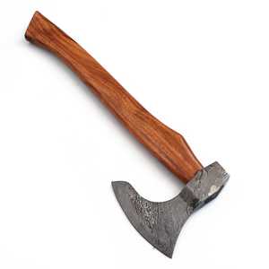 Haute qualité personnalisé fait à la main en acier damas Tomahawk AXE hache manche en bois bas prix pour les amateurs de plein air - Product Image 1
