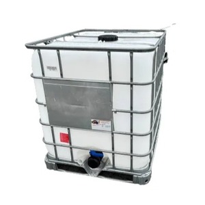 Réservoir IBC en polyéthylène blanc de 1000 L avec cadre en acier galvanisé, équipement de stockage de produits chimiques à haut niveau de sécurité - Product Image 3