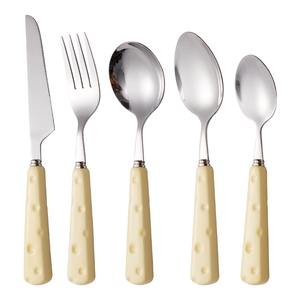 Ensemble de couverts en acier inoxydable à motif de fromage pour enfants, adapté aux repas des enfants, aux repas en famille et aux occasions spéciales, en provenance d'Inde - Product Image 1